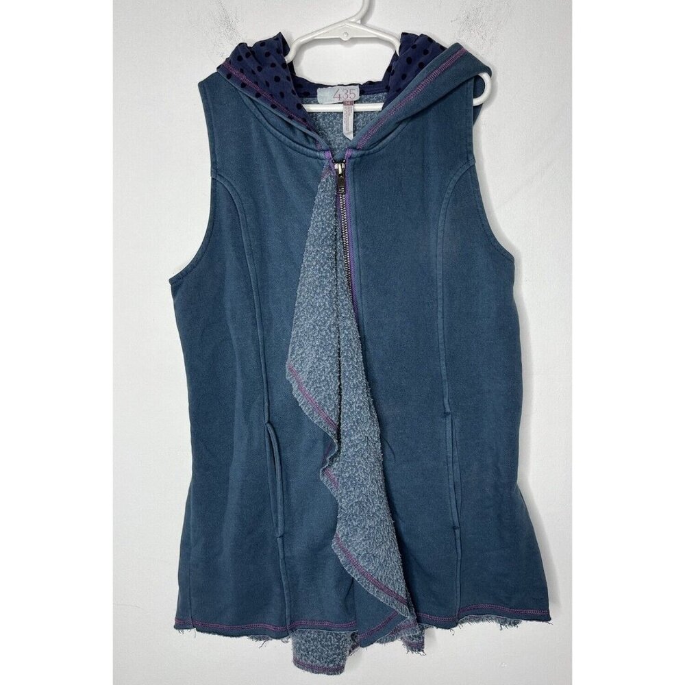 Matilda Jane 435 Girls Tween Blue My Compass Zip Up Hooded Vest Size 14